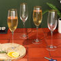 G Decor Set Of Four Aurora Champagne Flutes Glasses, thumbnail 1 of 6