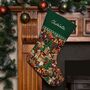 Personalised Christmas Stocking Festive Bears Design, thumbnail 1 of 3