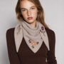 Hand Embroidered Meadow Floral Neck Scarf Gift For Her, thumbnail 1 of 12