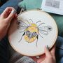 Whimsical Bumblebee Embroidery Kit, thumbnail 1 of 12