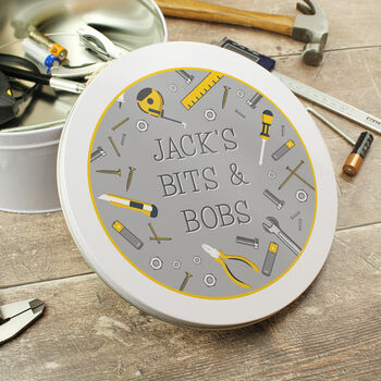 Personalised Bits And Bobs Metal Man Tin Gift For Him, 2 of 4