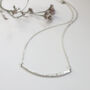 Molten Shimmer Silver Bar Necklace, thumbnail 2 of 7