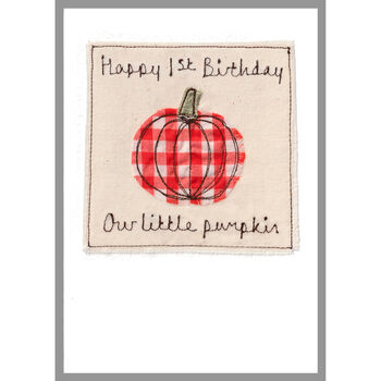 Personalised Pumpkin Birthday Or Thanksgiving Card, 3 of 12