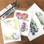 Personalised Fire Engine Art Print, thumbnail 4 of 5