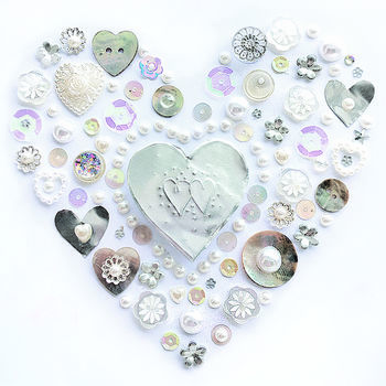 Personalised 10th Anniversary Button Heart, 2 of 5