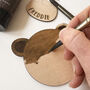 Hand Painted Wooden Bear Print New Baby Or Christening Gift, thumbnail 2 of 7