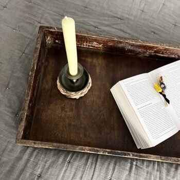 Large Vintage Wooden Tray With Faded Lettering, 2 of 7