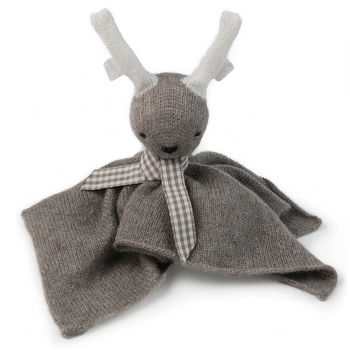 Cashmere Personalised Reindeer Baby Comforter, 4 of 8