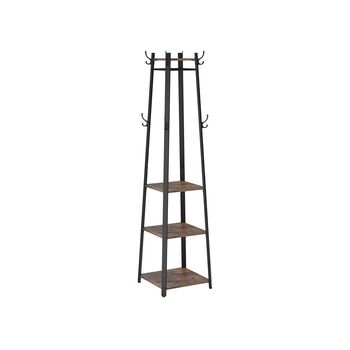 Industrial Coat Rack Stand With Three Shelves, 5 of 7
