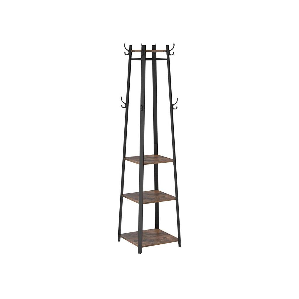 Industrial Coat Rack Stand With Three Shelves By Momentum ...