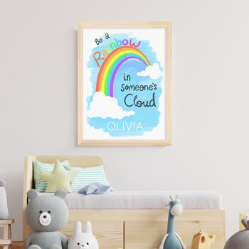 Personalised Kid's Rainbow Wall Print, 2 of 12