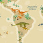 Personalised Dinosaur World Map Print, thumbnail 4 of 6