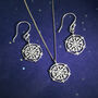 Sterling Silver Heart Snowflake Earrings, thumbnail 2 of 5