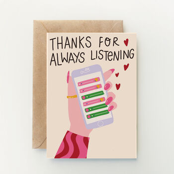 Thanks For Always Listening Galentines Card, 2 of 2