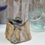Handcrafted Molten Glass Bowl On Natural Driftwood, thumbnail 2 of 6