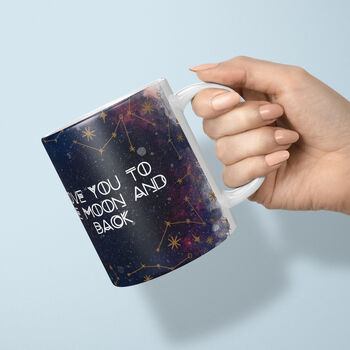 Personalised Love You To The Moon And Back Coffee Mug, 3 of 4