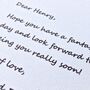 'Just A Note To Say' Personalised Scratch Card Gold, thumbnail 2 of 2