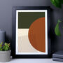 Orange And Green Abstract Shapes Geometric Print, thumbnail 4 of 6