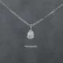 Sterling Silver 0.Eight Carat Moissanite Solitaire Pear Cut Pendant Necklace, thumbnail 1 of 12