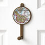 Personalised UK Postcode Map Wall Coat Hook, thumbnail 2 of 6