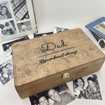 Personalised In Loving Memory Wooden Keepsake Box, 5 of 11