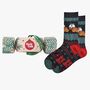 Christmas Pudding Bamboo Socks Men's Tree Decoration Hanging Cracker Gift, thumbnail 1 of 4