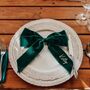 Extra Large Personalised Bow For Napkins – Double Velvet Bow, thumbnail 4 of 11