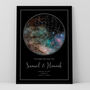 The Night She Said Yes Personalised Star Map Print Engagement Gift, thumbnail 4 of 12