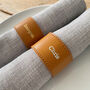 Six Personalised Leather Napkin Rings, thumbnail 2 of 10