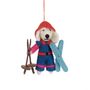 Felt Porscha The Skiing Poodle Hanging Decoration, thumbnail 4 of 5