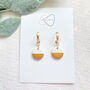 Lillia Gold Polymer Clay Earrings, thumbnail 5 of 5