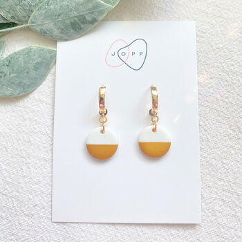 Lillia Gold Polymer Clay Earrings, 5 of 5
