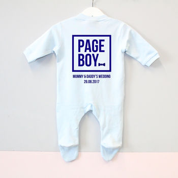 Personalised 'Page Boy' Baby Romper, 3 of 5