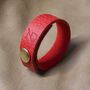 Slim Personalised Leather Bracelet With Gold Button, thumbnail 1 of 4