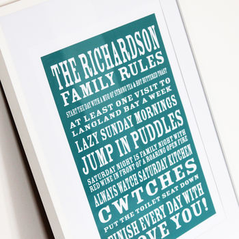 Personalised House Rules Print, 4 of 5