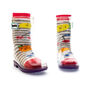 Squelch Transparent Wellies And Three Sock Set Hearts, thumbnail 7 of 7