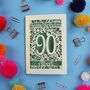 Personalised 90th Birthday Card Papercut Flower Design, thumbnail 5 of 7
