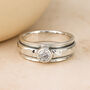Personalised Sterling Silver Cubic Zirconia Spinner Ring, thumbnail 2 of 8