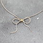 Snake Chain Bow Choker Necklace, thumbnail 3 of 5