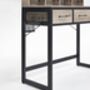 Dressing Table Set With Mirror, Stool, And Three Drawer, thumbnail 9 of 11