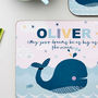 Children's Personalised Whale Placemat Set, thumbnail 3 of 3