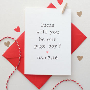 Personalised 'Will You Be Our Page Boy?' Card, 2 of 2