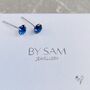 Sapphire Birthstone Earrings Gift For Her, thumbnail 1 of 6