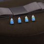 Sterling Silver Tiny Blue Opal And Cz Stud Earrings, thumbnail 3 of 12
