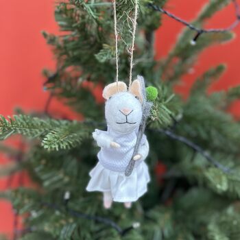 Personalised Tennis Mouse Christmas Bauble, 3 of 4