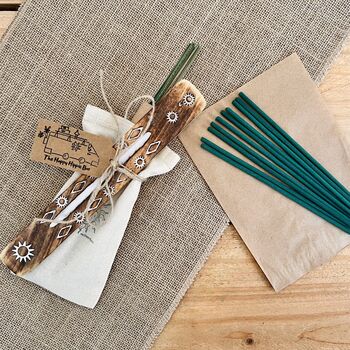 Warm Resin Hand Dipped Incense Sticks Spiced Wood Eco, 8 of 9