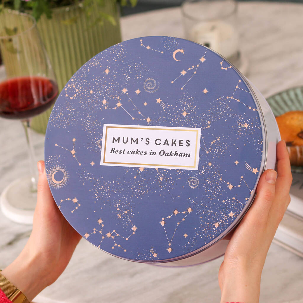 Personalised Stars Cake Baking Tin Gift For Her, 1 of 8