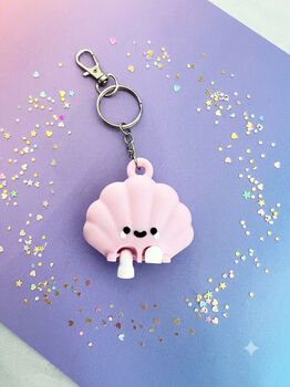 Satisfying Seashell Clicker Keyring And Tactile Charm, 4 of 4