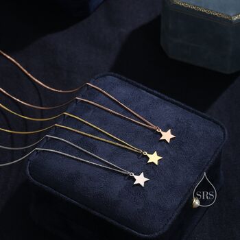 Minimalist Star Pendant Necklace In Sterling Silver, 2 of 11