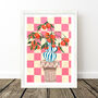 Checkerboard Grecian Clementines Still Life Print, thumbnail 6 of 8
